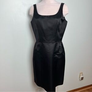 Oscar de la Renta Black Sleeveless Silk Blend Sheath Dress Women’s Size 14 NWT